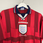 Shop 1997/99 ENGLAND AWAY SHIRT (L) UMBRO, classic football shirts, vintage football shirts & retro soccer jerseys at Cult Kits