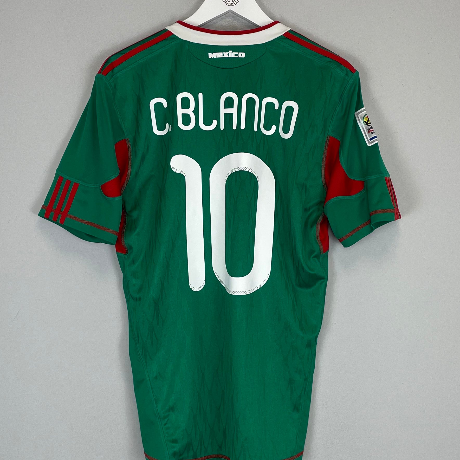 Shop 2010/11 MEXICO C.BLANCO #10 HOME SHIRT (M) ADIDAS, classic football shirts, vintage football shirts & retro soccer jerseys at Cult Kits