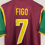 Shop 1997/98 PORTUGAL FIGO #7 HOME SHIRT (M) NIKE, classic football shirts, vintage football shirts & retro soccer jerseys at Cult Kits
