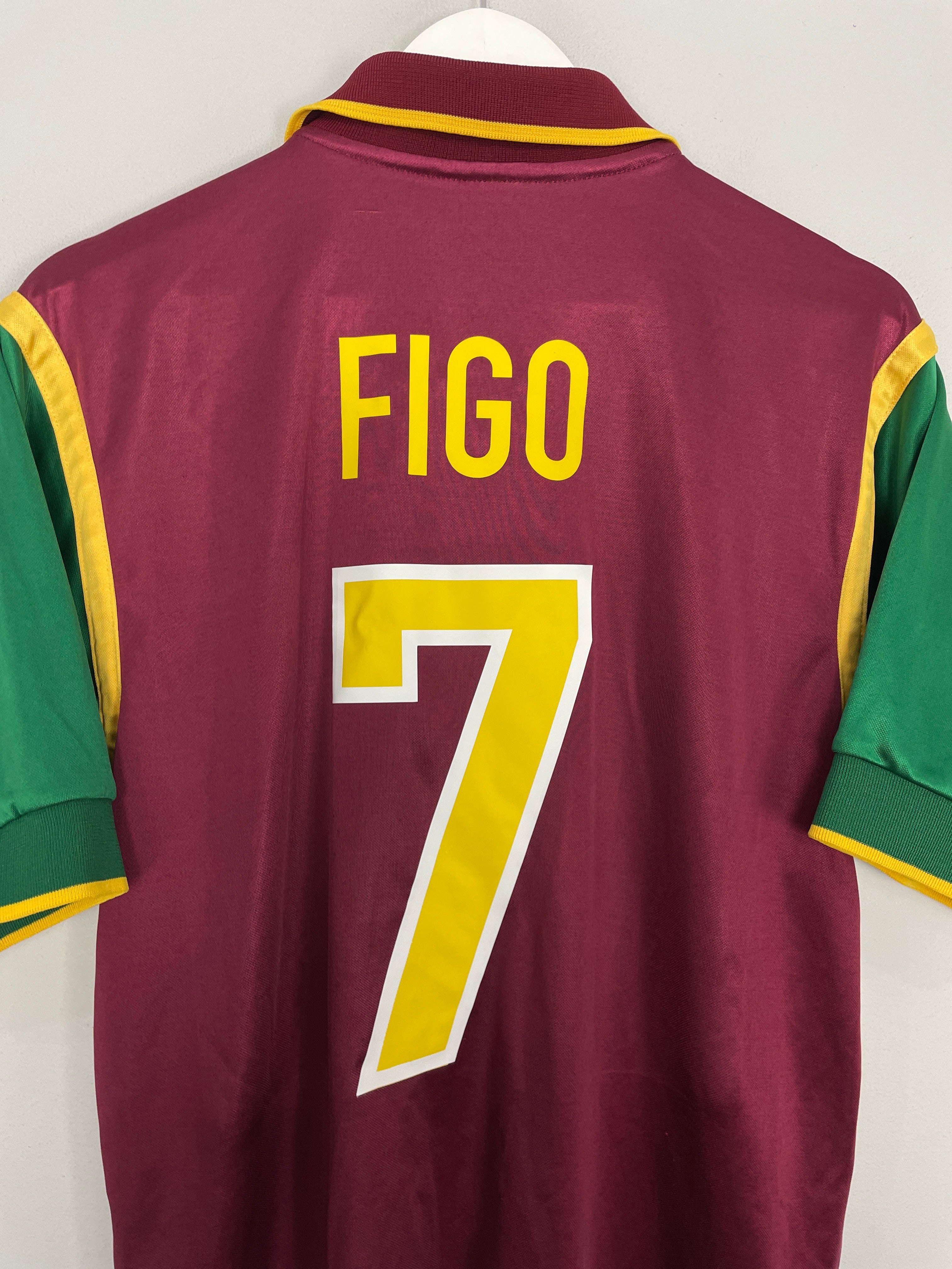 Shop 1997/98 PORTUGAL FIGO #7 HOME SHIRT (M) NIKE, classic football shirts, vintage football shirts & retro soccer jerseys at Cult Kits