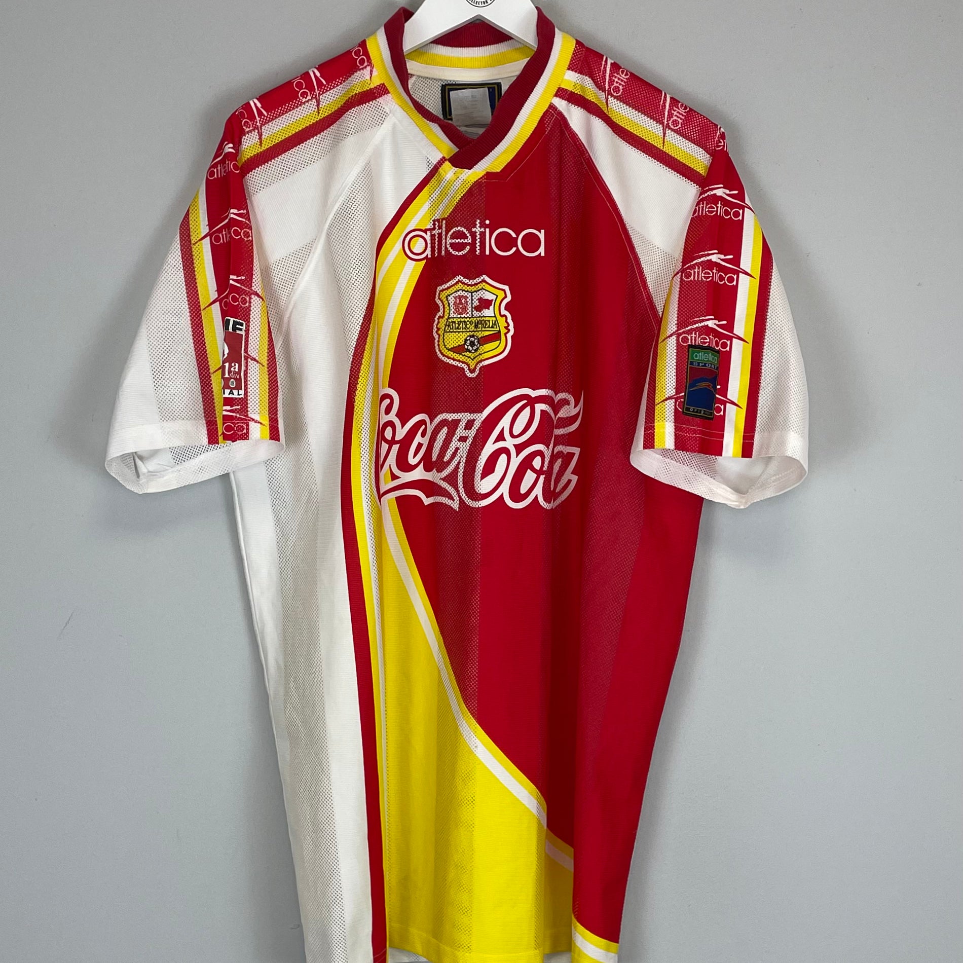 Shop 1998/99 MONARCAS MORELIA AWAY SHIRT (XL) ATLETICA, classic football shirts, vintage football shirts & retro soccer jerseys at Cult Kits