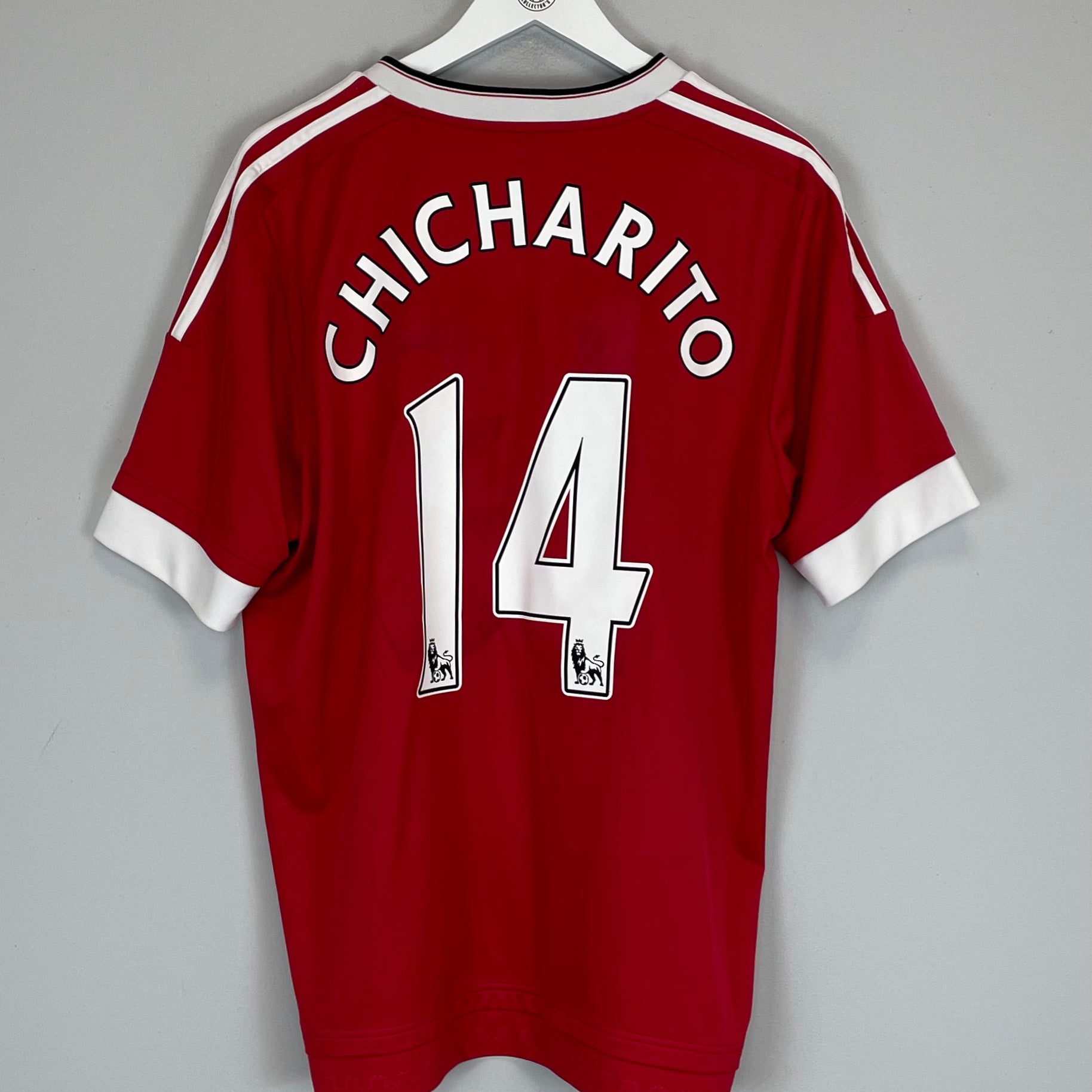 Shop 2015/16 MANCHESTER UNITED CHICHARITO #14 HOME SHIRT (XL) ADIDAS, classic football shirts, vintage football shirts & retro soccer jerseys at Cult Kits