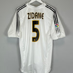 Shop 2004/05 REAL MADRID ZIDANE #5 HOME SHIRT (L) ADIDAS, classic football shirts, vintage football shirts & retro soccer jerseys at Cult Kits