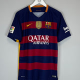 2015/16 BARCELONA MESSI #10 HOME SHIRT (M) NIKE