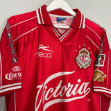 Shop 1999/00 DEPORTIVO TOLUCA HOME SHIRT (L) ATLETICA, classic football shirts, vintage football shirts & retro soccer jerseys at Cult Kits