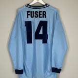 1995/96 LAZIO FUSER #14 *MATCH ISSUE* L/S HOME SHIRT (L) UMBRO