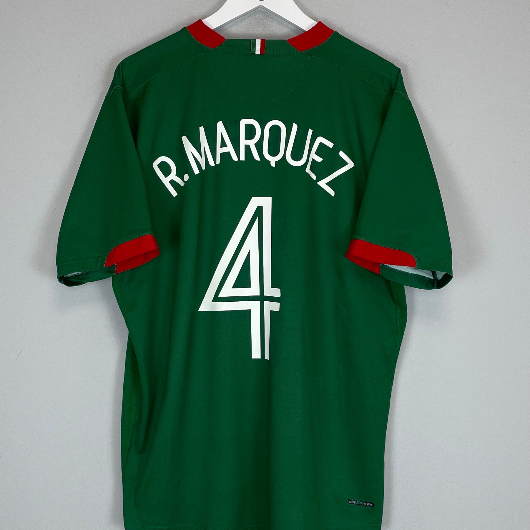 Shop 2006/08 MEXICO R.MARQUEZ #4 HOME SHIRT (XL) NIKE, classic football shirts, vintage football shirts & retro soccer jerseys at Cult Kits