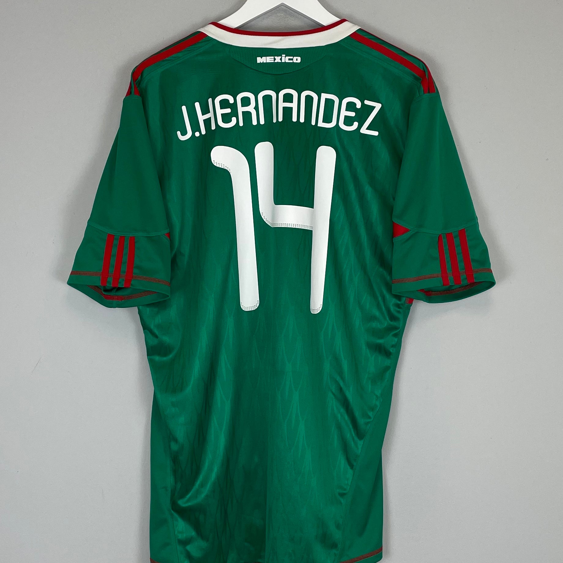 Shop 2010 MEXICO J.HERNANDEZ #14 HOME SHIRT (XL) ADIDAS, classic football shirts, vintage football shirts & retro soccer jerseys at Cult Kits