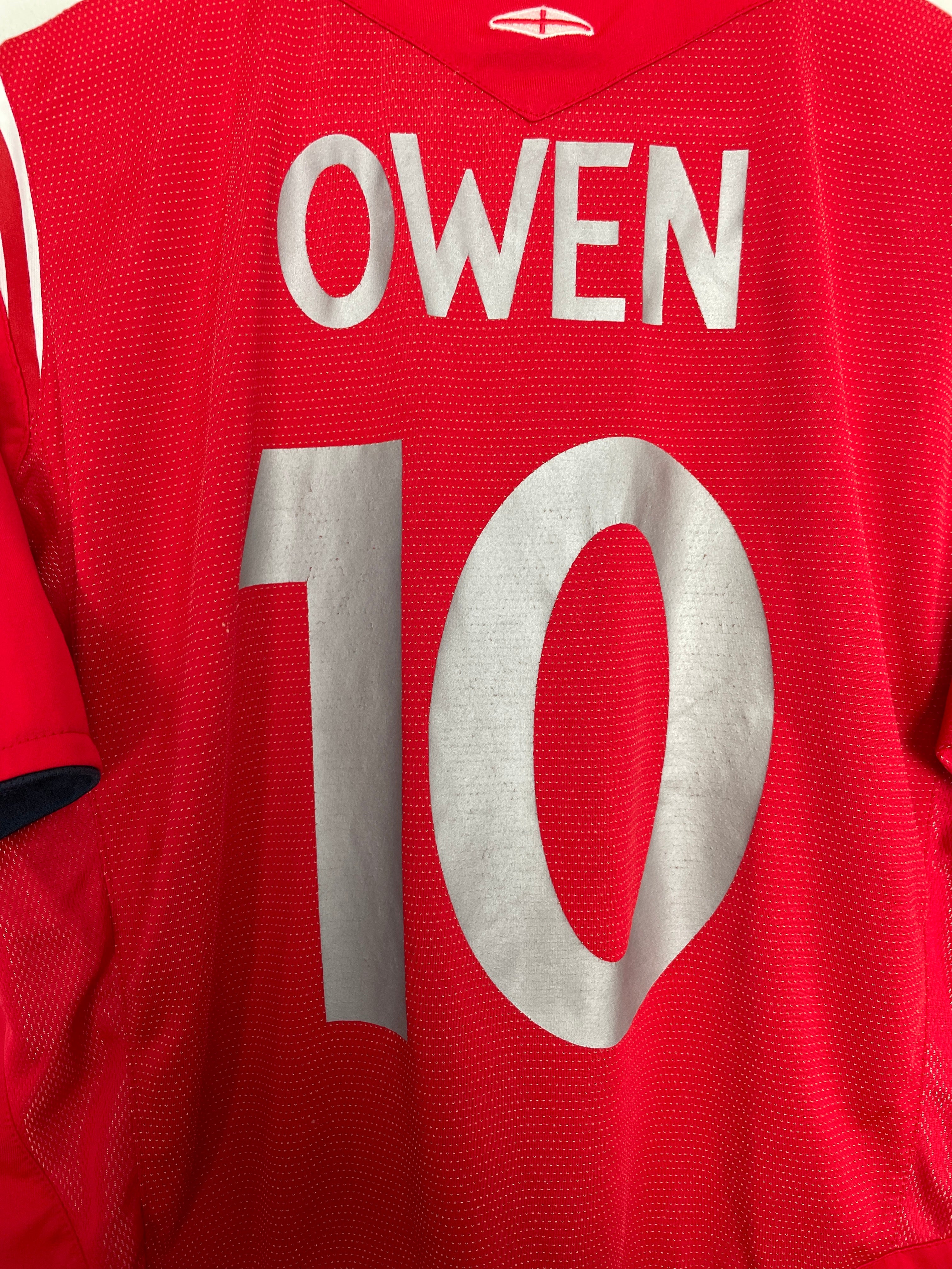 Shop 2004/06 ENGLAND OWEN #10 AWAY SHIRT (L) UMBRO, classic football shirts, vintage football shirts & retro soccer jerseys at Cult Kits