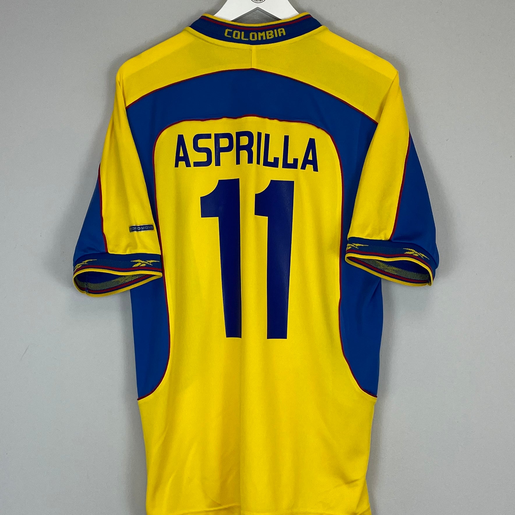 Shop 2001/03 COLOMBIA ASPRILLA #11 HOME SHIRT (M) REEBOK, classic football shirts, vintage football shirts & retro soccer jerseys at Cult Kits