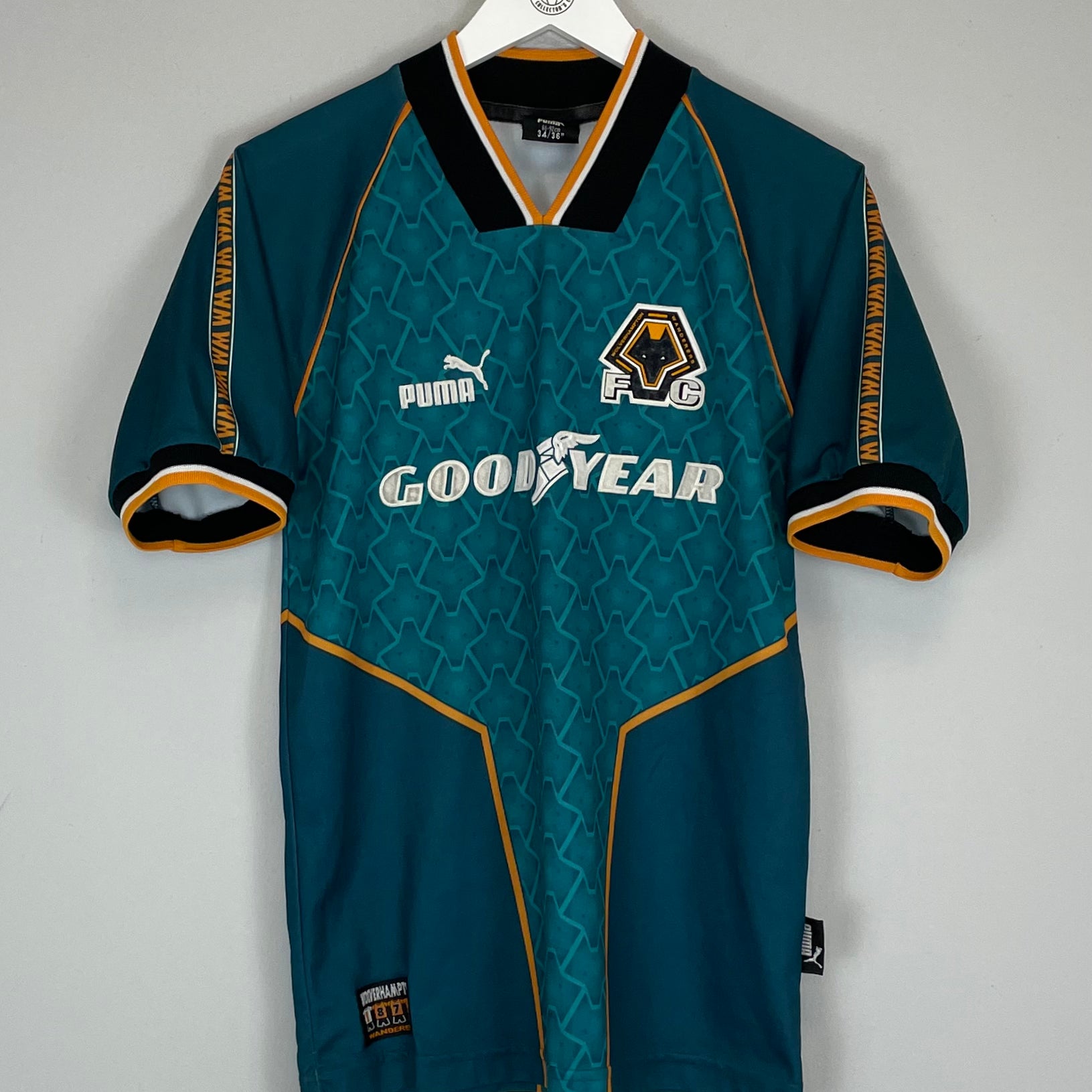 Shop 1996/97 WOLVES AWAY SHIRT (S) PUMA, classic football shirts, vintage football shirts & retro soccer jerseys at Cult Kits
