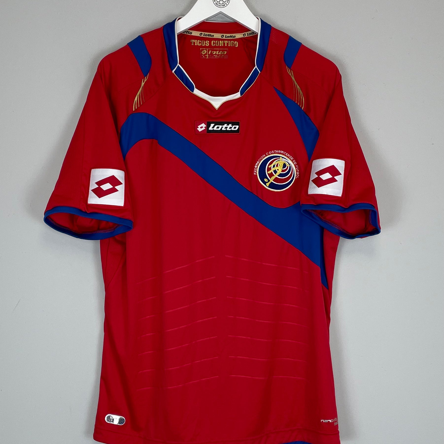 Shop 2014 COSTA RICA HOME SHIRT (XL) LOTTO, classic football shirts, vintage football shirts & retro soccer jerseys at Cult Kits