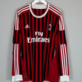 2011/12 AC MILAN IBRAHIMOVIC #11 L/S HOME SHIRT (XL) ADIDAS