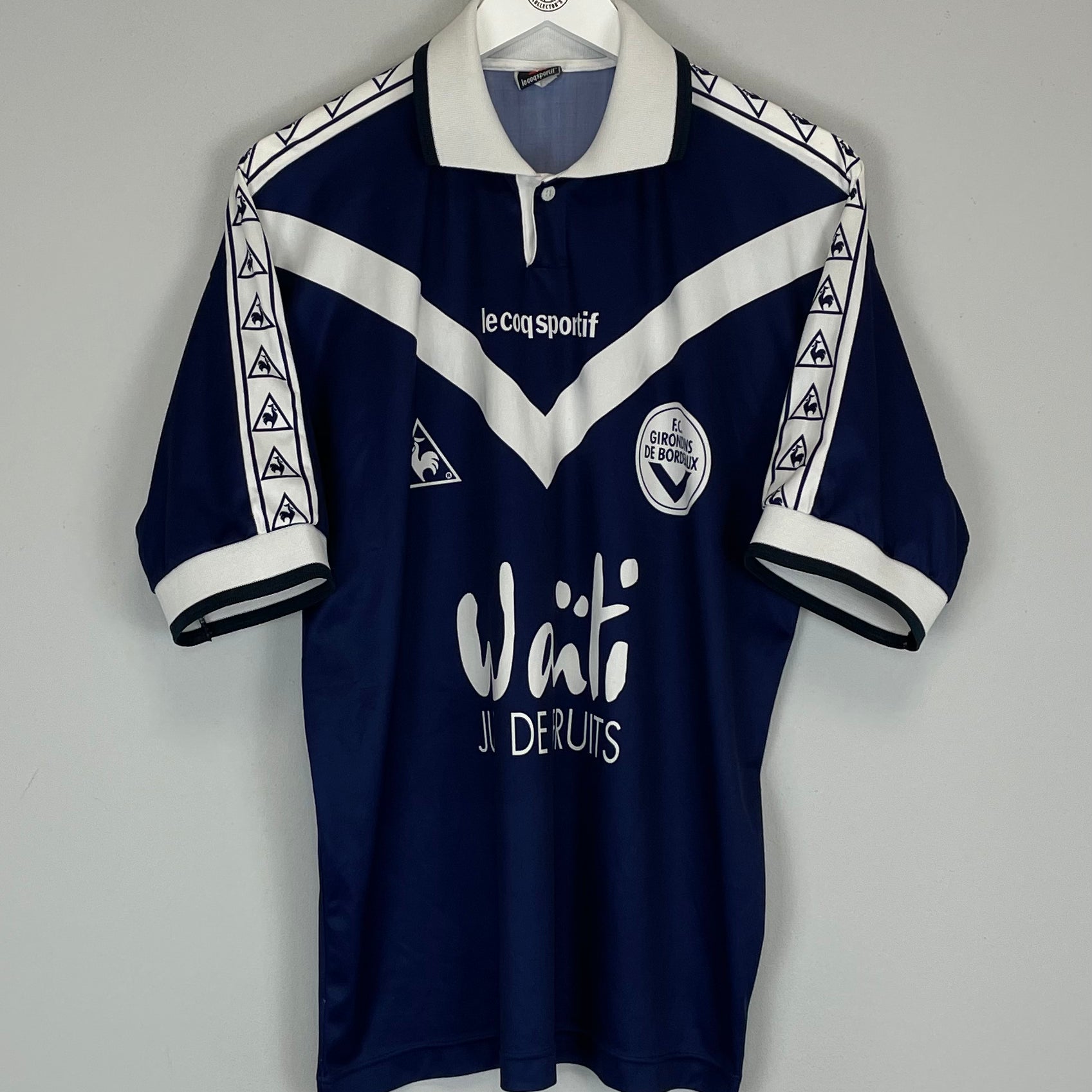 Shop 1996/97 BORDEAUX HOME SHIRT (L) LE COQ, classic football shirts, vintage football shirts & retro soccer jerseys at Cult Kits