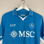 Shop 2024/25 NAPOLI MCTOMINAY #8 *BNWT* HOME SHIRT (M) EA7, classic football shirts, vintage football shirts & retro soccer jerseys at Cult Kits