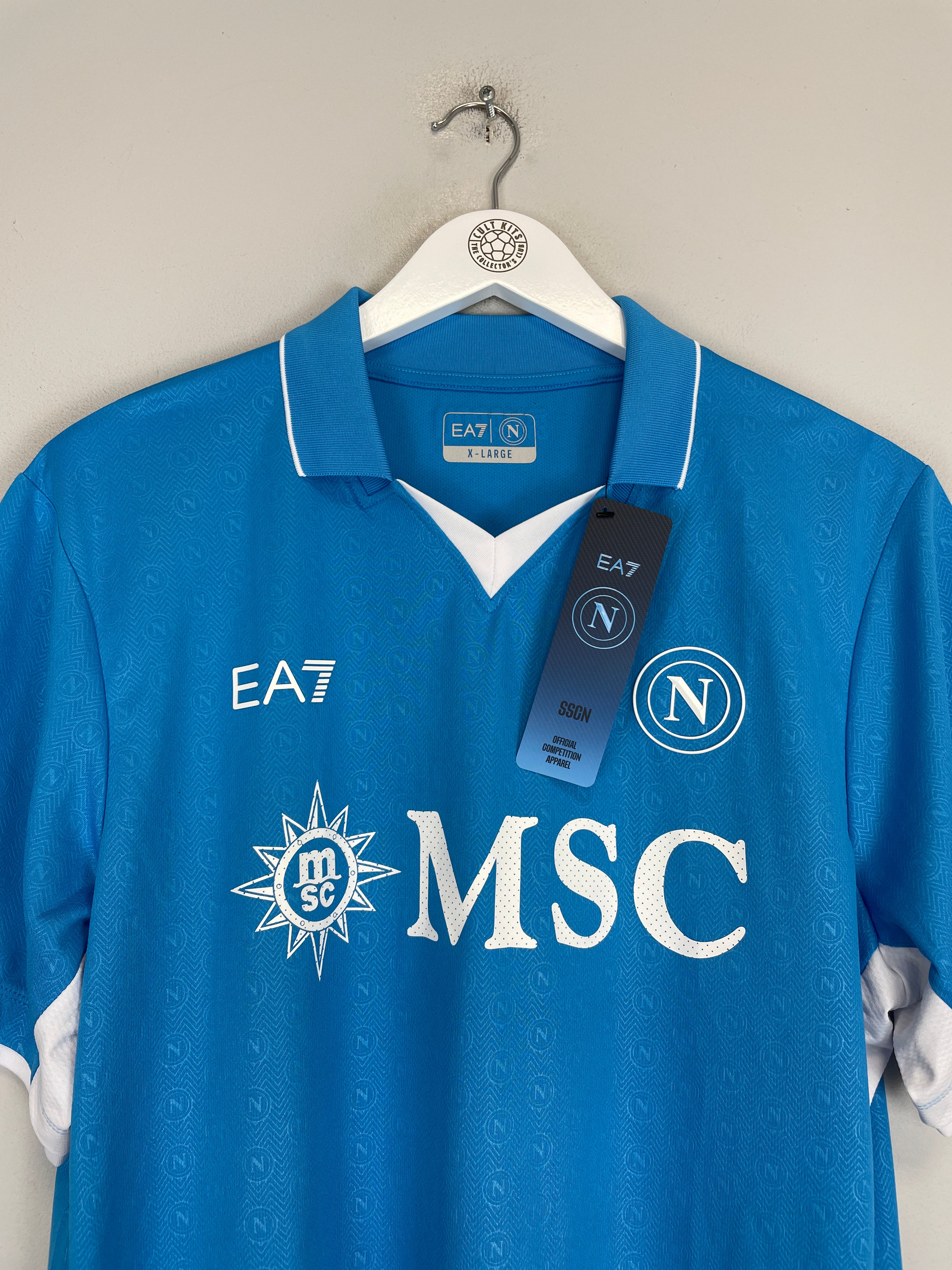 Shop 2024/25 NAPOLI MCTOMINAY #8 *BNWT* HOME SHIRT (XL) EA7, classic football shirts, vintage football shirts & retro soccer jerseys at Cult Kits