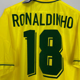 Shop 1994/96 BRAZIL RONALDINHO #18 *BNWT* HOME SHIRT (XL) UMBRO, classic football shirts, vintage football shirts & retro soccer jerseys at Cult Kits