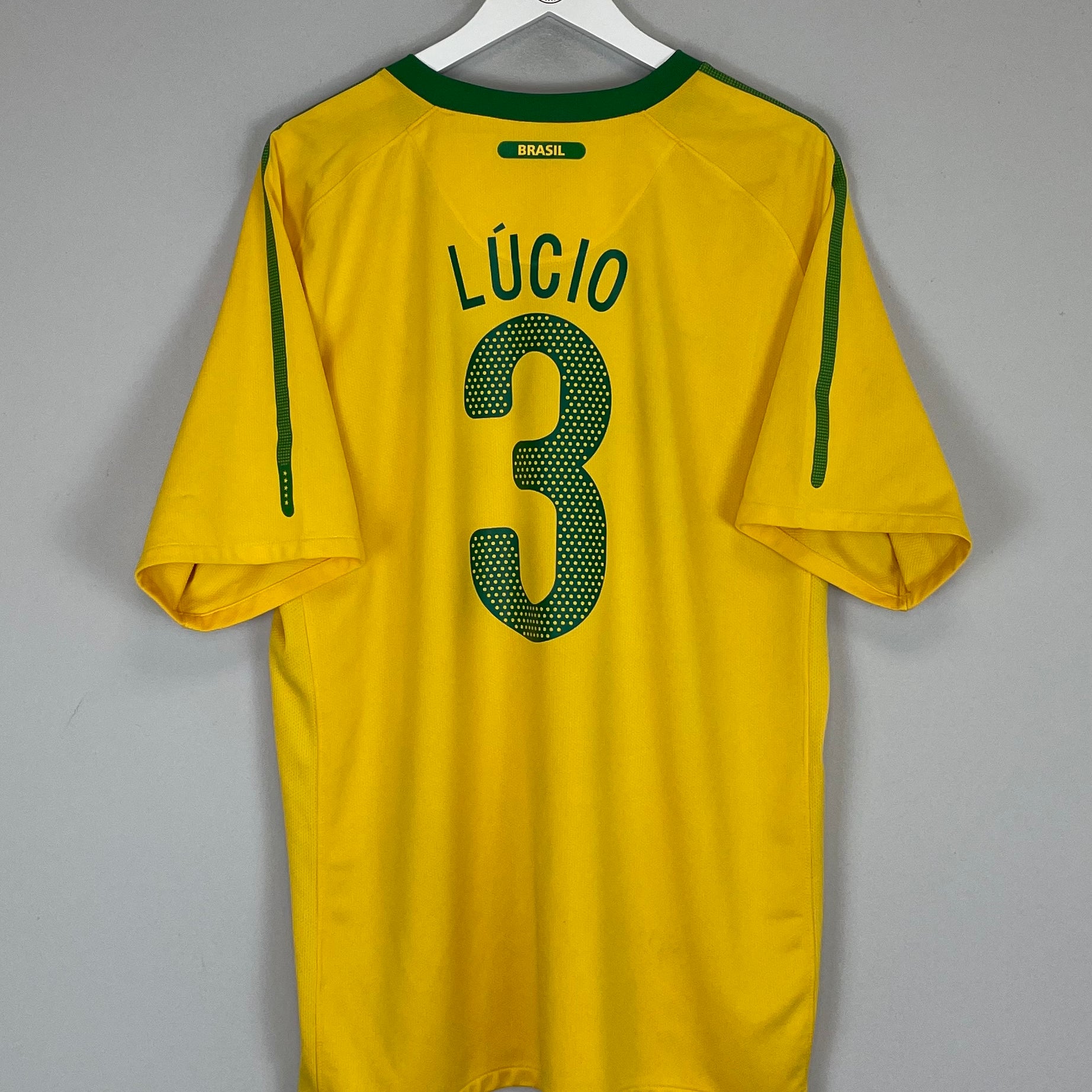 Shop 2010/11 BRAZIL LUCIO #3 HOME SHIRT (XL) NIKE, classic football shirts, vintage football shirts & retro soccer jerseys at Cult Kits