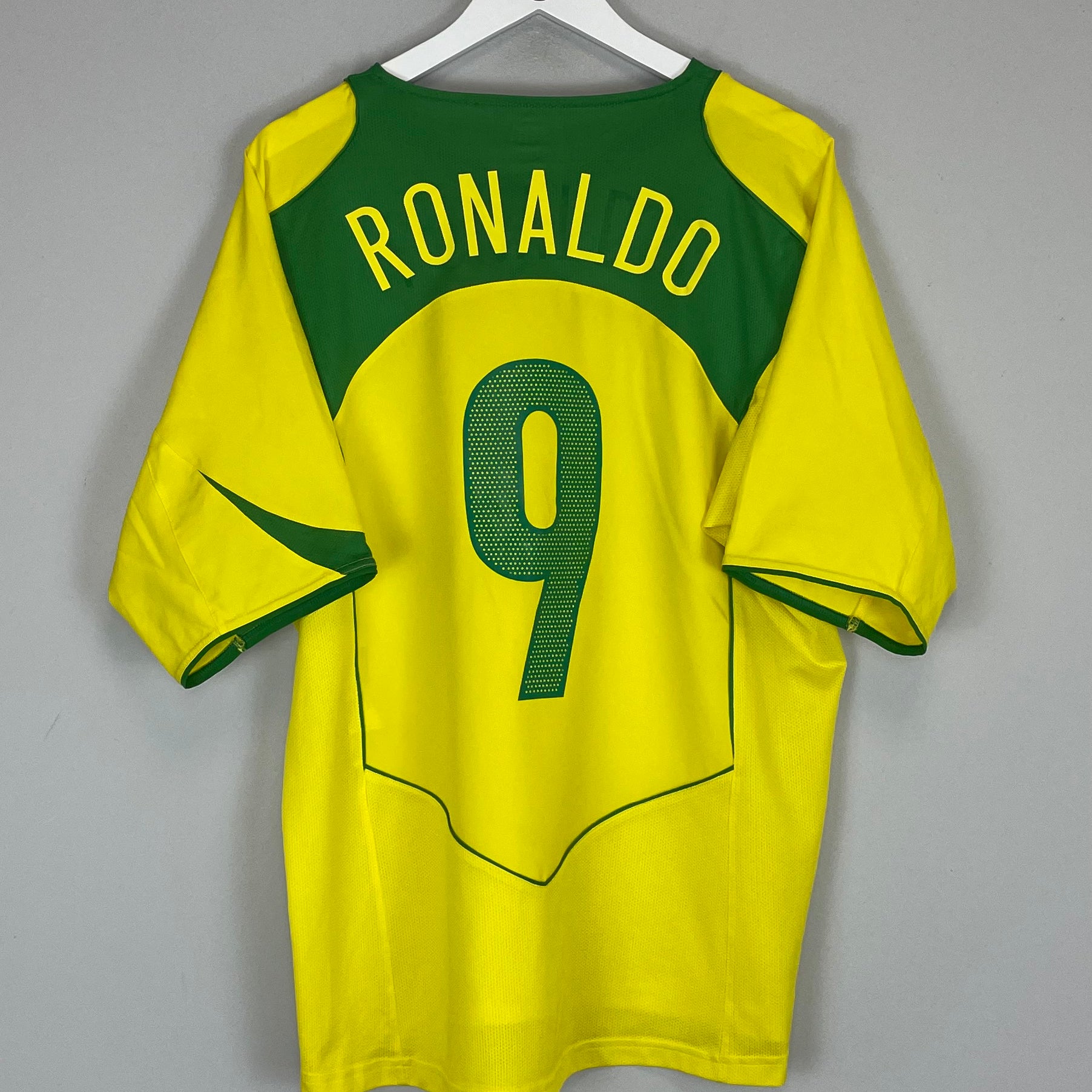 Shop 2004/06 BRAZIL RONALDO #9 HOME SHIRT (L) NIKE, classic football shirts, vintage football shirts & retro soccer jerseys at Cult Kits