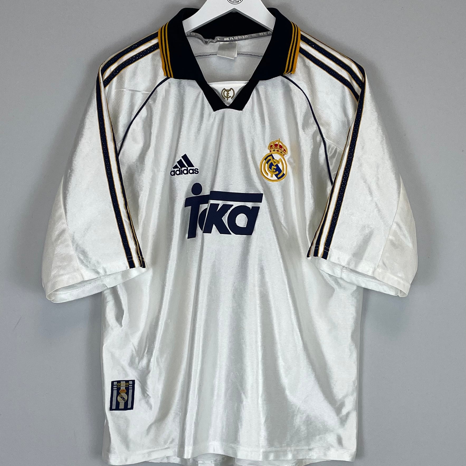 Shop 1998/00 REAL MADRID FIGO #10 HOME SHIRT (XL) ADIDAS, classic football shirts, vintage football shirts & retro soccer jerseys at Cult Kits
