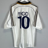 1998/00 REAL MADRID FIGO #10 HOME SHIRT (XL) ADIDAS