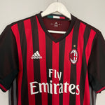 Shop 2016/17 AC MILAN HOME SHIRT (M) ADIDAS, classic football shirts, vintage football shirts & retro soccer jerseys at Cult Kits