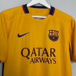 Shop 2015/16 BARCELONA MESSI #10 AWAY SHIRT (M) NIKE, classic football shirts, vintage football shirts & retro soccer jerseys at Cult Kits