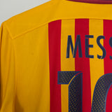 Shop 2015/16 BARCELONA MESSI #10 AWAY SHIRT (M) NIKE, classic football shirts, vintage football shirts & retro soccer jerseys at Cult Kits