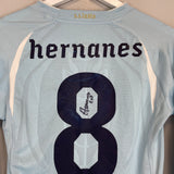 2010/11 LAZIO HERNANES #8 *PLAYER ISSUE + SIGNED* L/S HOME SHIRT (M) PUMA