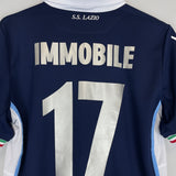 2016/17 LAZIO IMMOBILE #17 COPPA ITALIA FINAL *MATCH ISSUE* AWAY SHIRT (M) MACRON