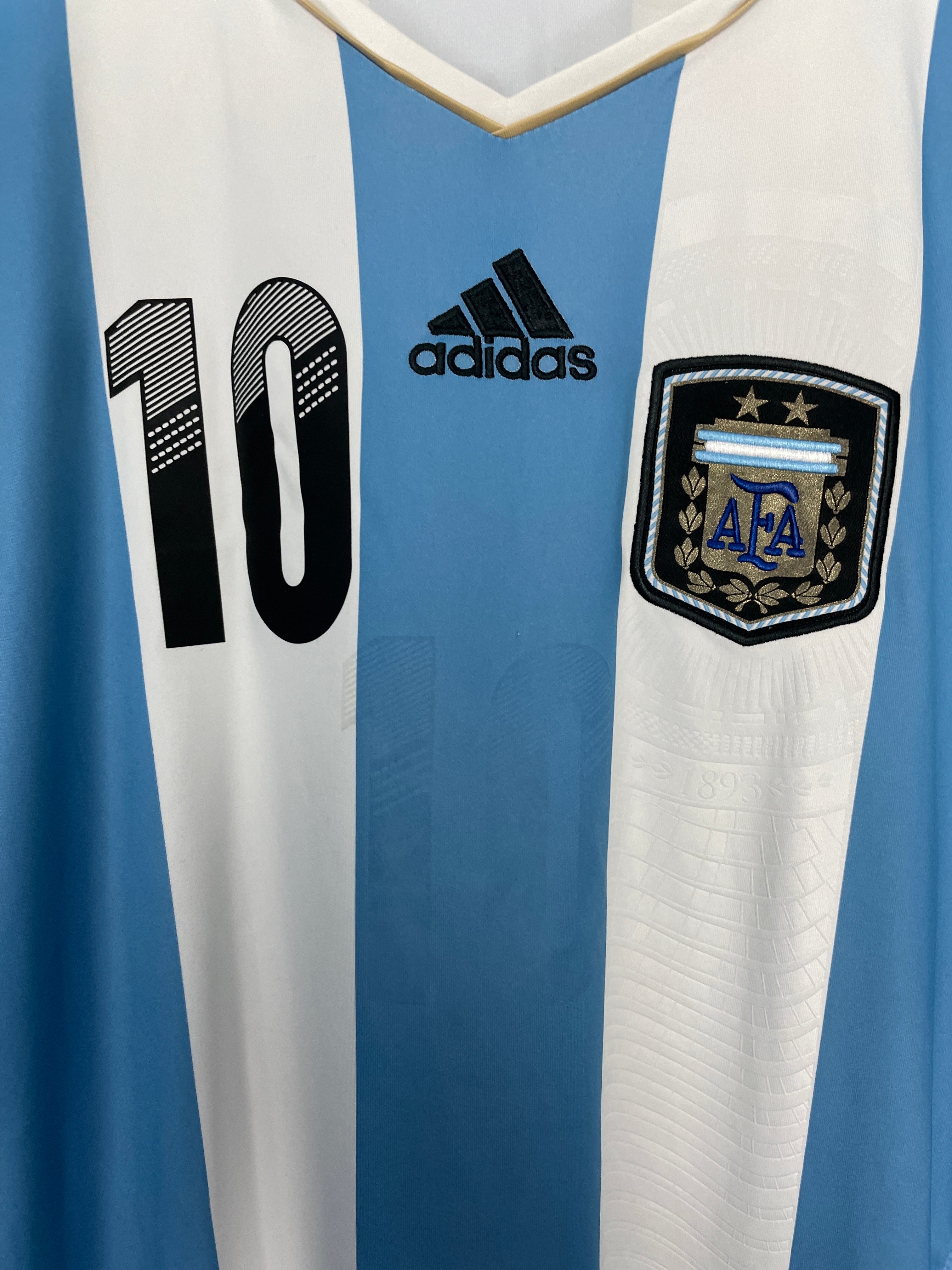 Shop 2011/12 ARGENTINA MESSI #10 HOME SHIRT (XL) ADIDAS, classic football shirts, vintage football shirts & retro soccer jerseys at Cult Kits