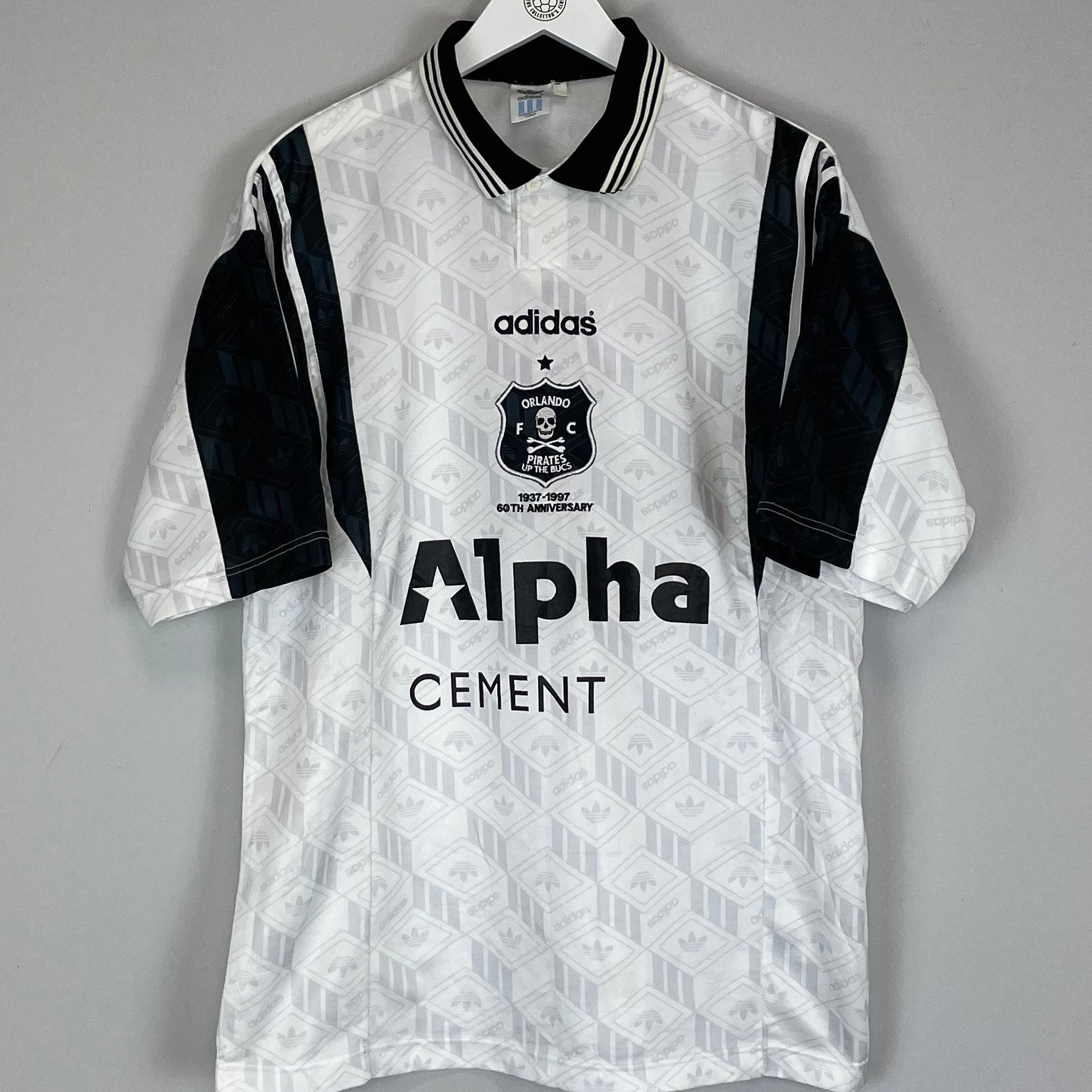 Shop 1996/97 ORLANDO PIRATES HOME SHIRT (L) ADIDAS, classic football shirts, vintage football shirts & retro soccer jerseys at Cult Kits