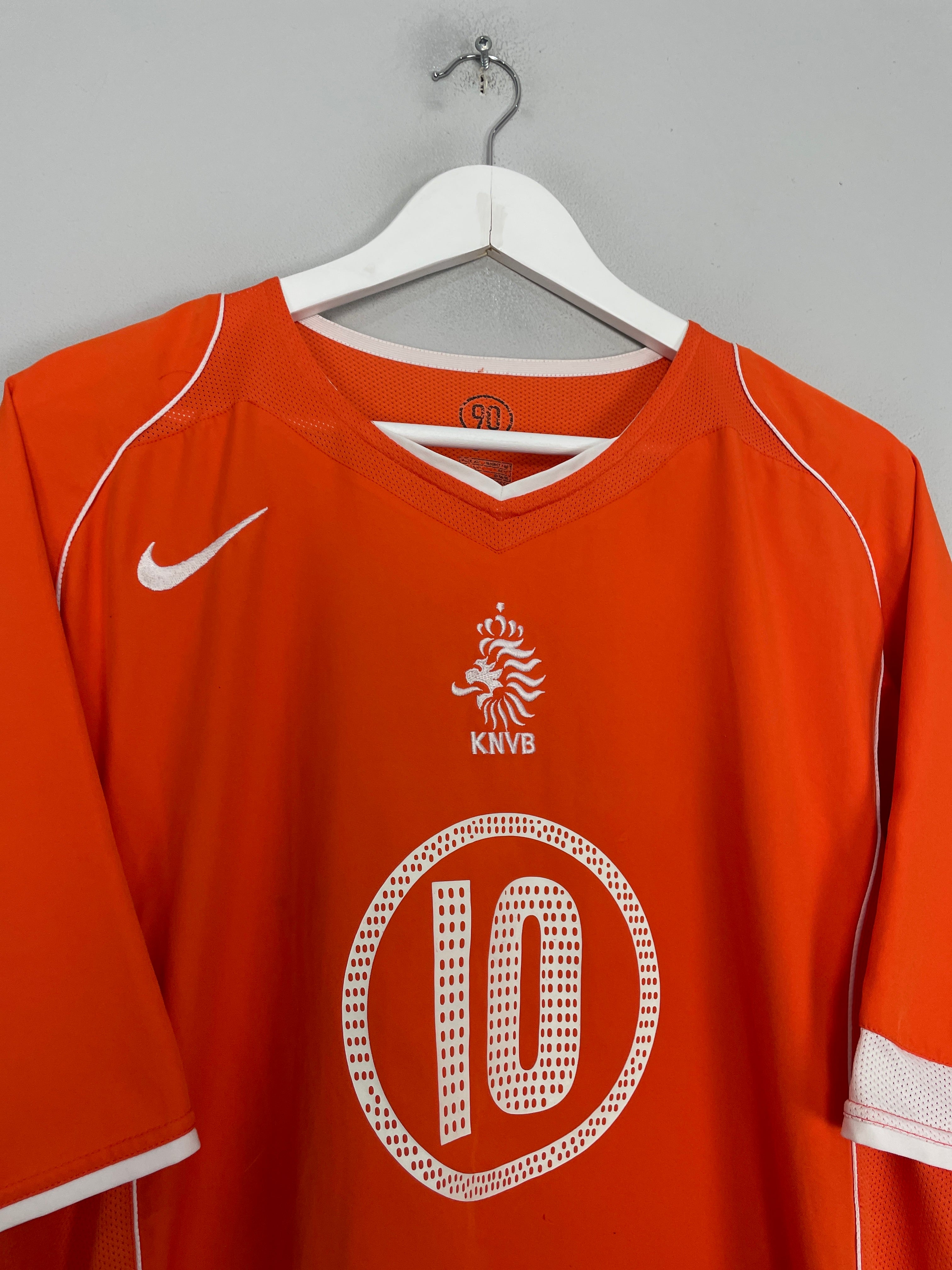 Shop 2004/06 NETHERLANDS V.NISTELROOY #10 HOME SHIRT (XL) NIKE, classic football shirts, vintage football shirts & retro soccer jerseys at Cult Kits