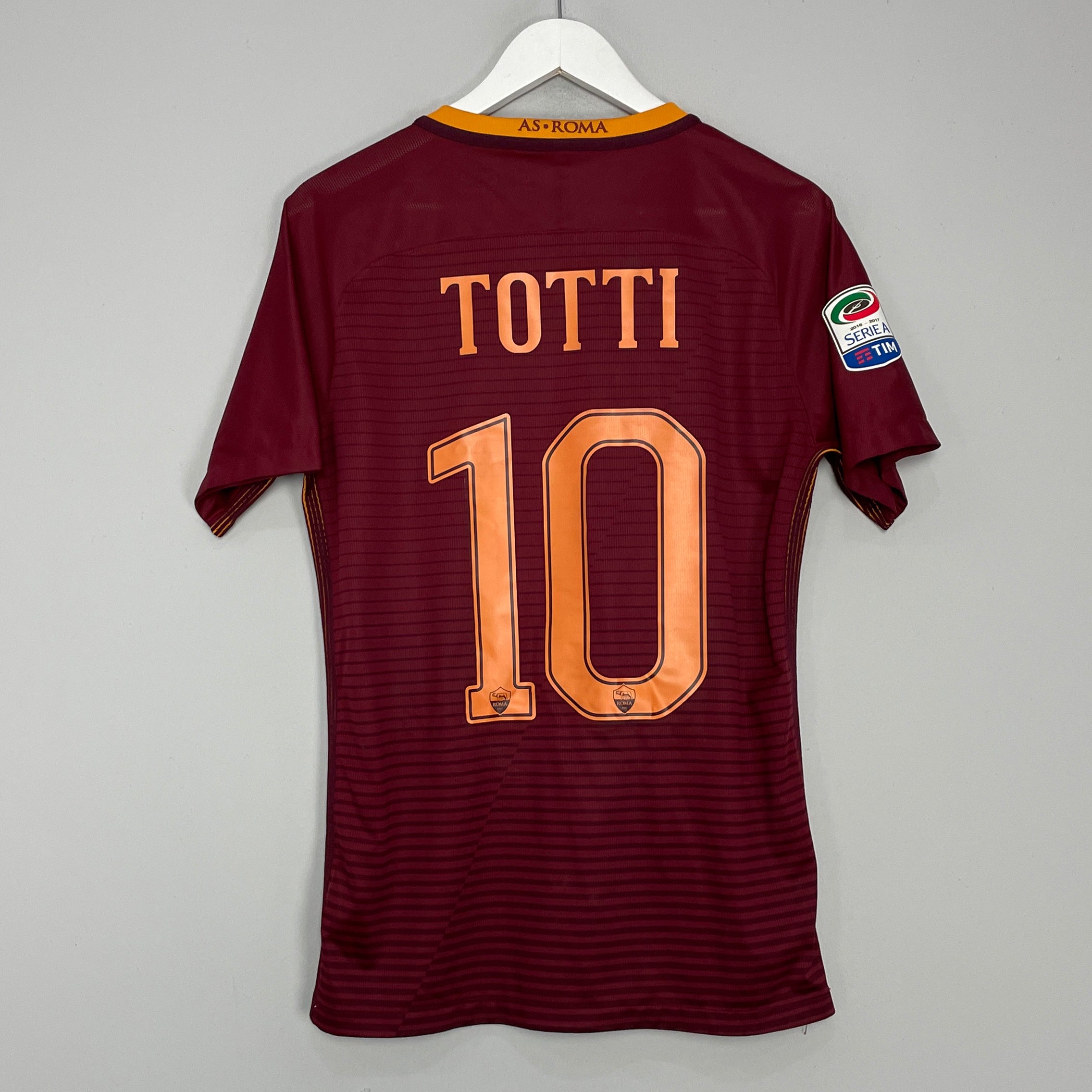 Shop 2016/17 ROMA TOTTI #10 AUTHENTIC HOME SHIRT (M) NIKE, classic football shirts, vintage football shirts & retro soccer jerseys at Cult Kits