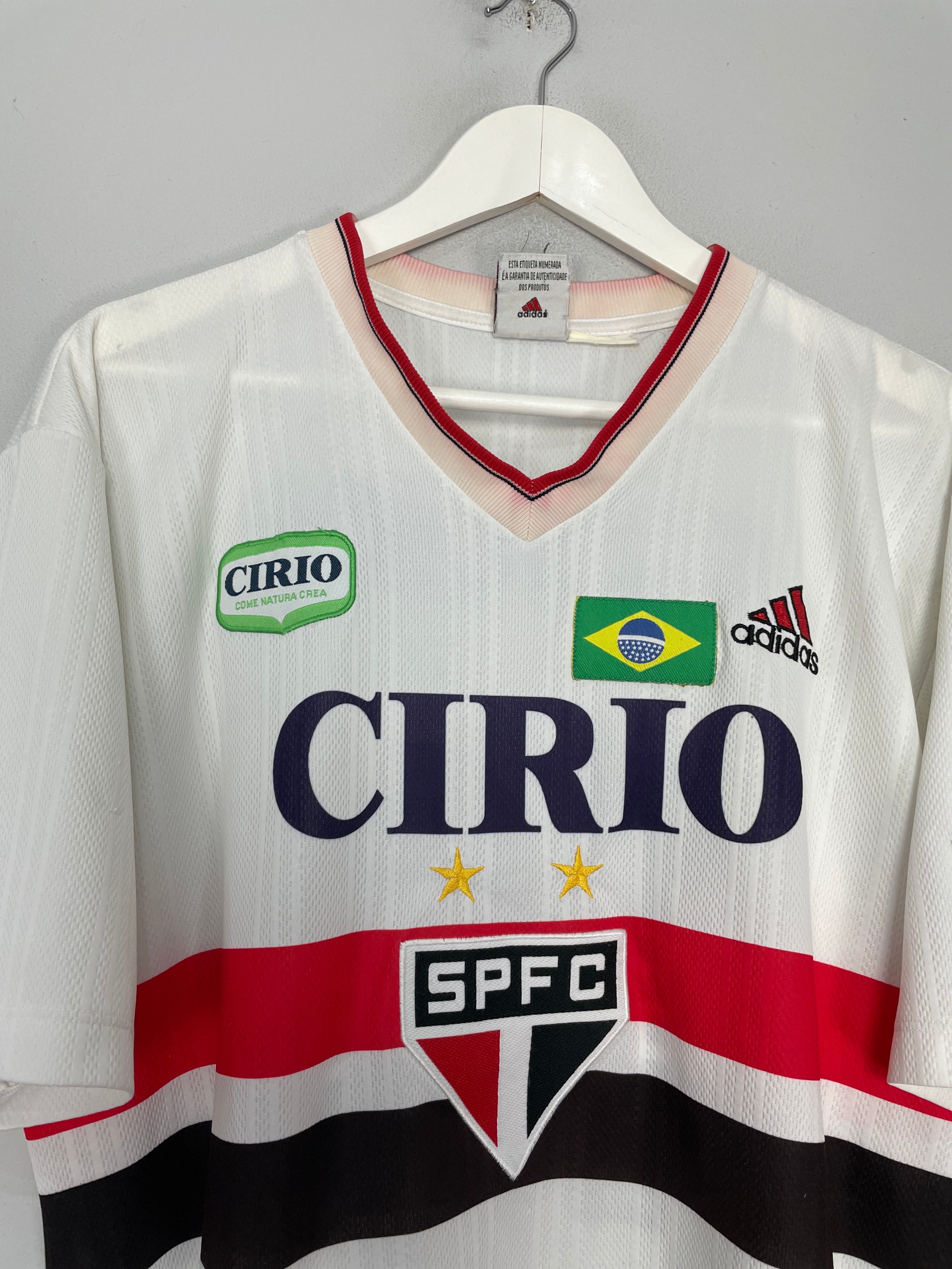 Shop 1998 SAO PAULO #10 HOME SHIRT (M) ADIDAS, classic football shirts, vintage football shirts & retro soccer jerseys at Cult Kits