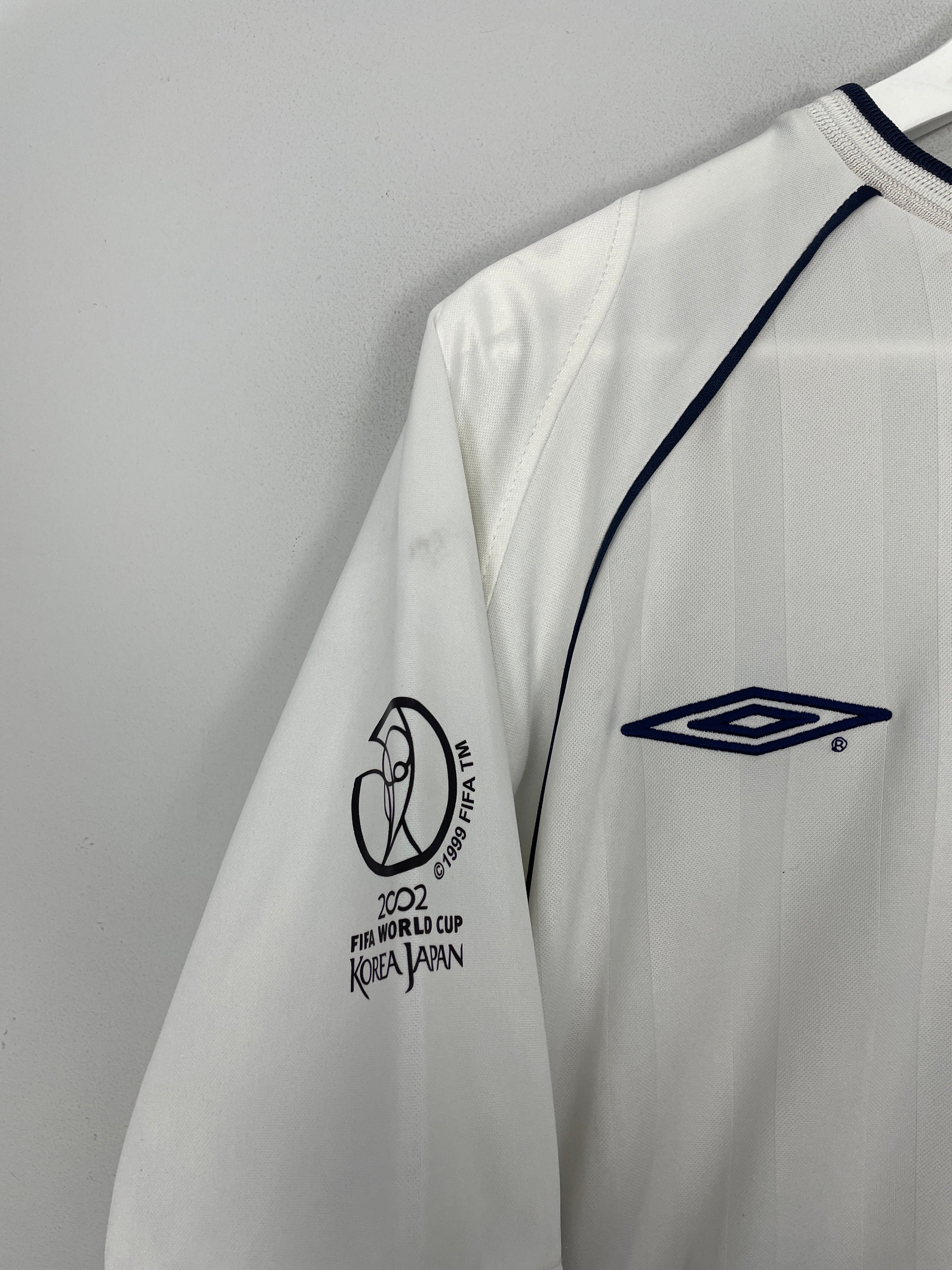 Shop 2001/03 ENGLAND SCHOLES #8 HOME SHIRT (S) UMBRO, classic football shirts, vintage football shirts & retro soccer jerseys at Cult Kits