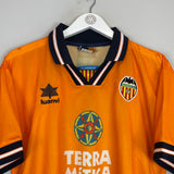 1998/99 VALENCIA CLAUDIO #7 *MINT* AWAY SHIRT (L) LUANVI