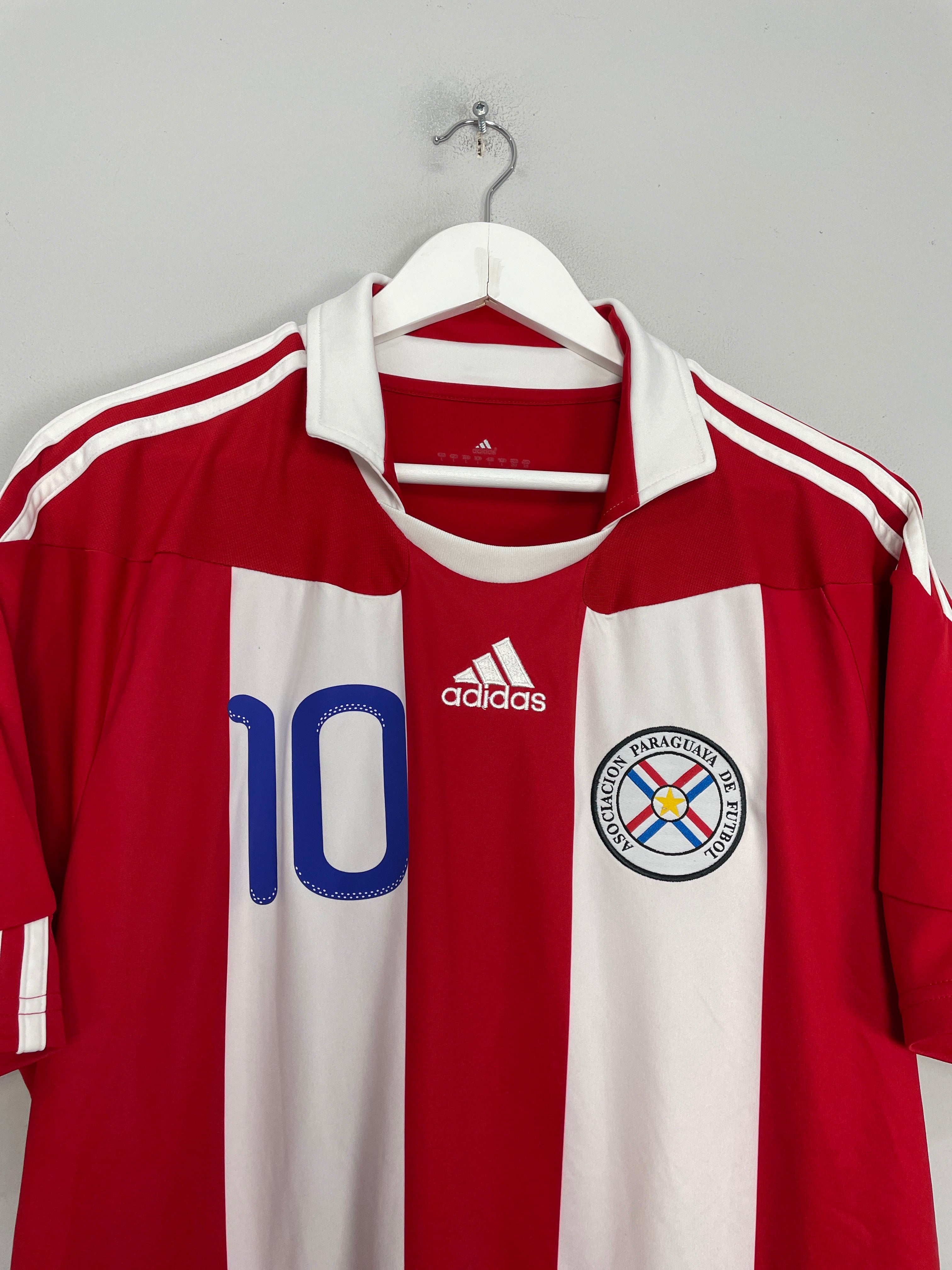 Shop 2010/11 PARAGUAY S.CABANAS #10 HOME SHIRT (L) ADIDAS, classic football shirts, vintage football shirts & retro soccer jerseys at Cult Kits
