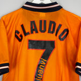 1998/99 VALENCIA CLAUDIO #7 *MINT* AWAY SHIRT (L) LUANVI