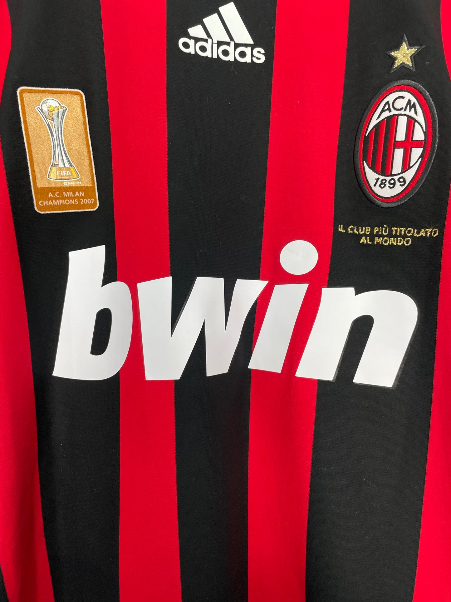 2008/09 AC MILAN FLAMINI #84 *MATCH ISSUED + SIGNED* HOME SHIRT (S) ADIDAS