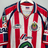 Shop 1999/00 CHIVAS GUADALAJARA HOME SHIRT (L) ATLETICA, classic football shirts, vintage football shirts & retro soccer jerseys at Cult Kits