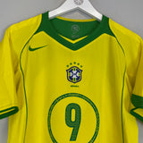 2004/06 BRAZIL RONALDO #9 HOME SHIRT (S) NIKE