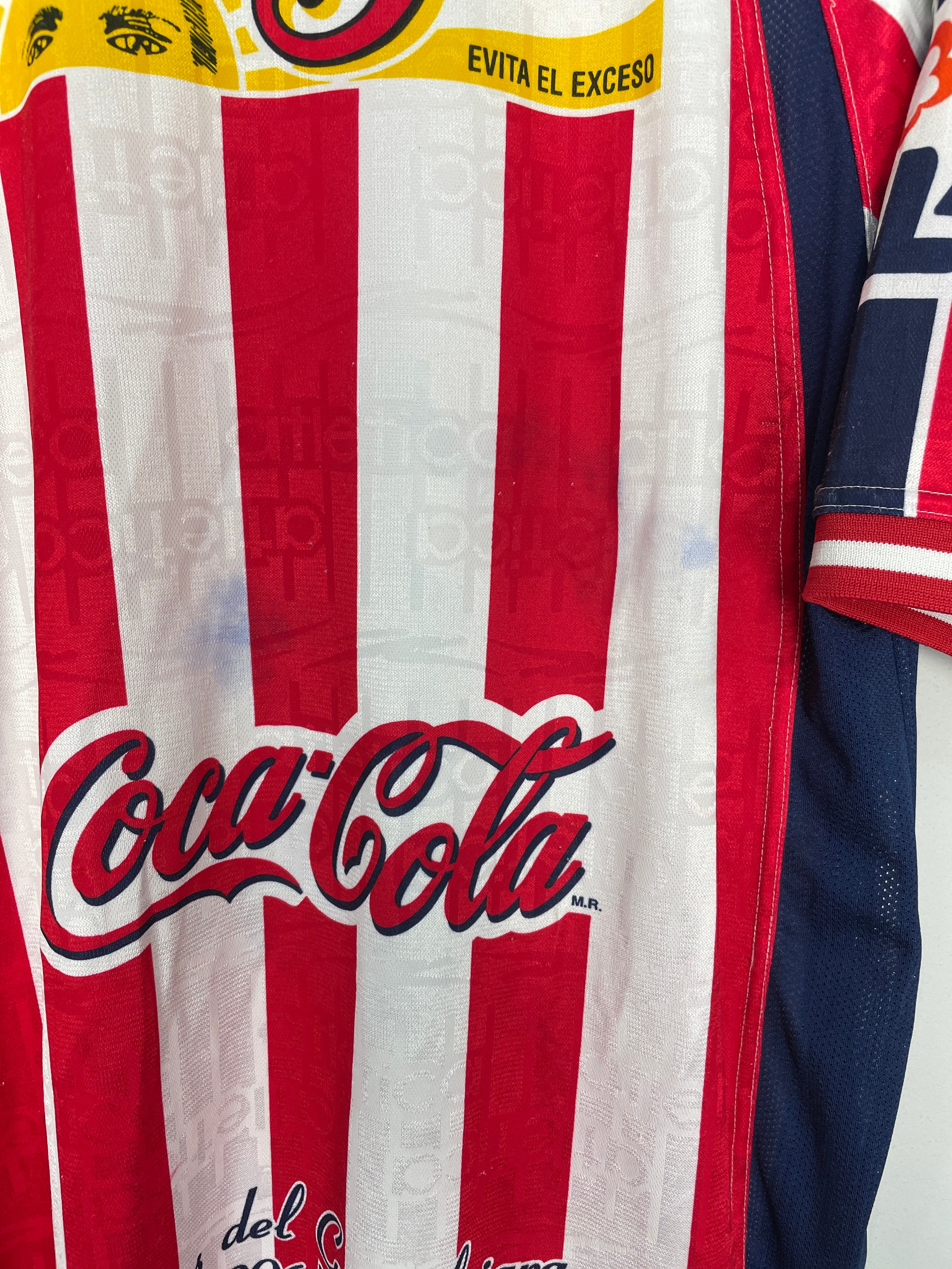 Shop 1999/00 CHIVAS GUADALAJARA HOME SHIRT (L) ATLETICA, classic football shirts, vintage football shirts & retro soccer jerseys at Cult Kits