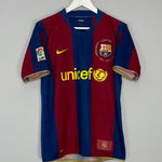Shop 2007/08 BARCELONA RONALDINHO #10 HOME SHIRT (M) NIKE, classic football shirts, vintage football shirts & retro soccer jerseys at Cult Kits