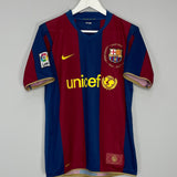 Shop 2007/08 BARCELONA RONALDINHO #10 HOME SHIRT (M) NIKE, classic football shirts, vintage football shirts & retro soccer jerseys at Cult Kits