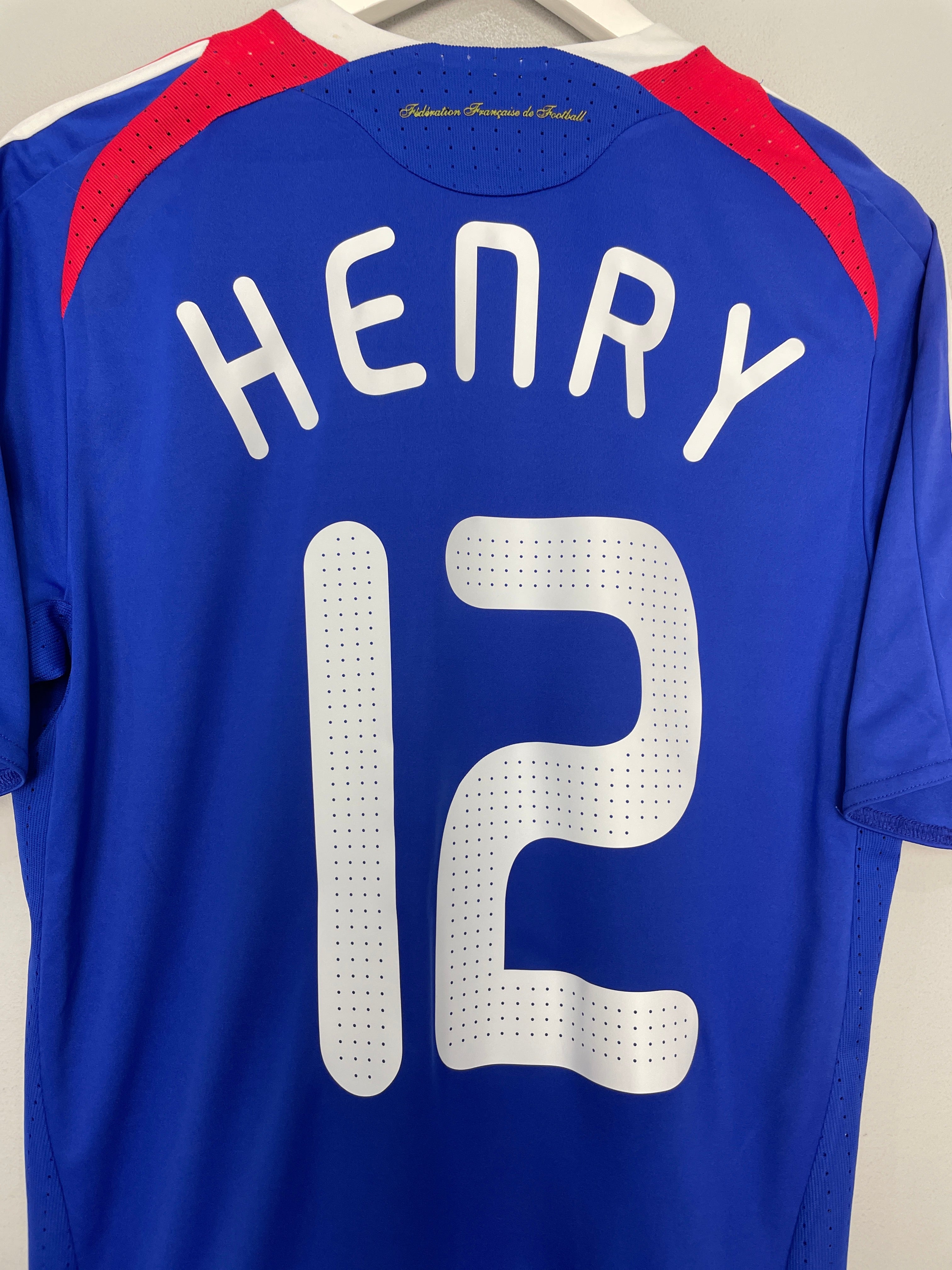 Shop 2007/08 FRANCE HENRY #12 HOME SHIRT (S) ADIDAS, classic football shirts, vintage football shirts & retro soccer jerseys at Cult Kits