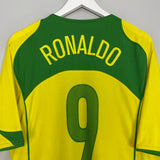 2004/06 BRAZIL RONALDO #9 HOME SHIRT (XL) NIKE