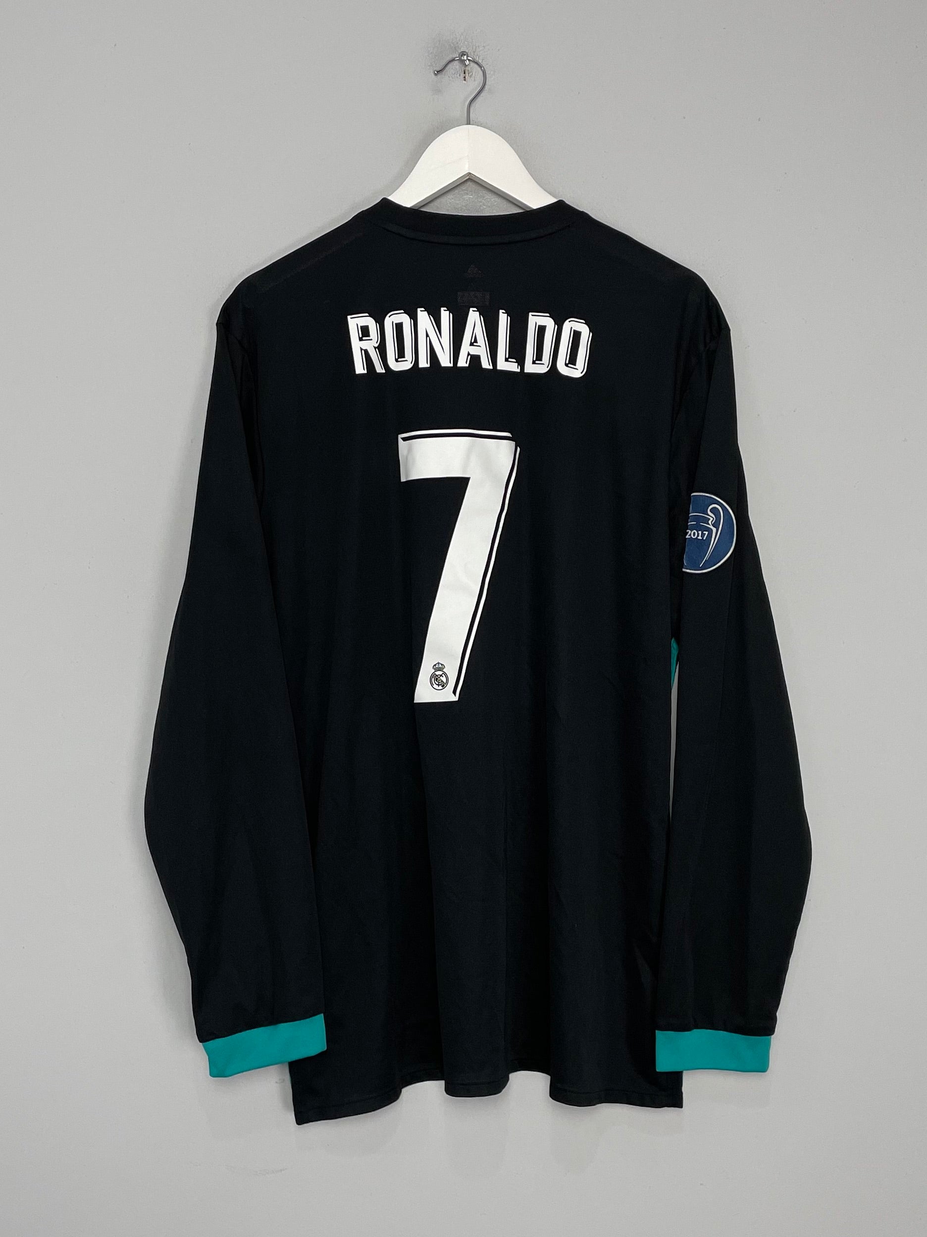Shop 2017/18 REAL MADRID RONALDO #7 L/S AWAY SHIRT (XXL) ADIDAS, classic football shirts, vintage football shirts & retro soccer jerseys at Cult Kits