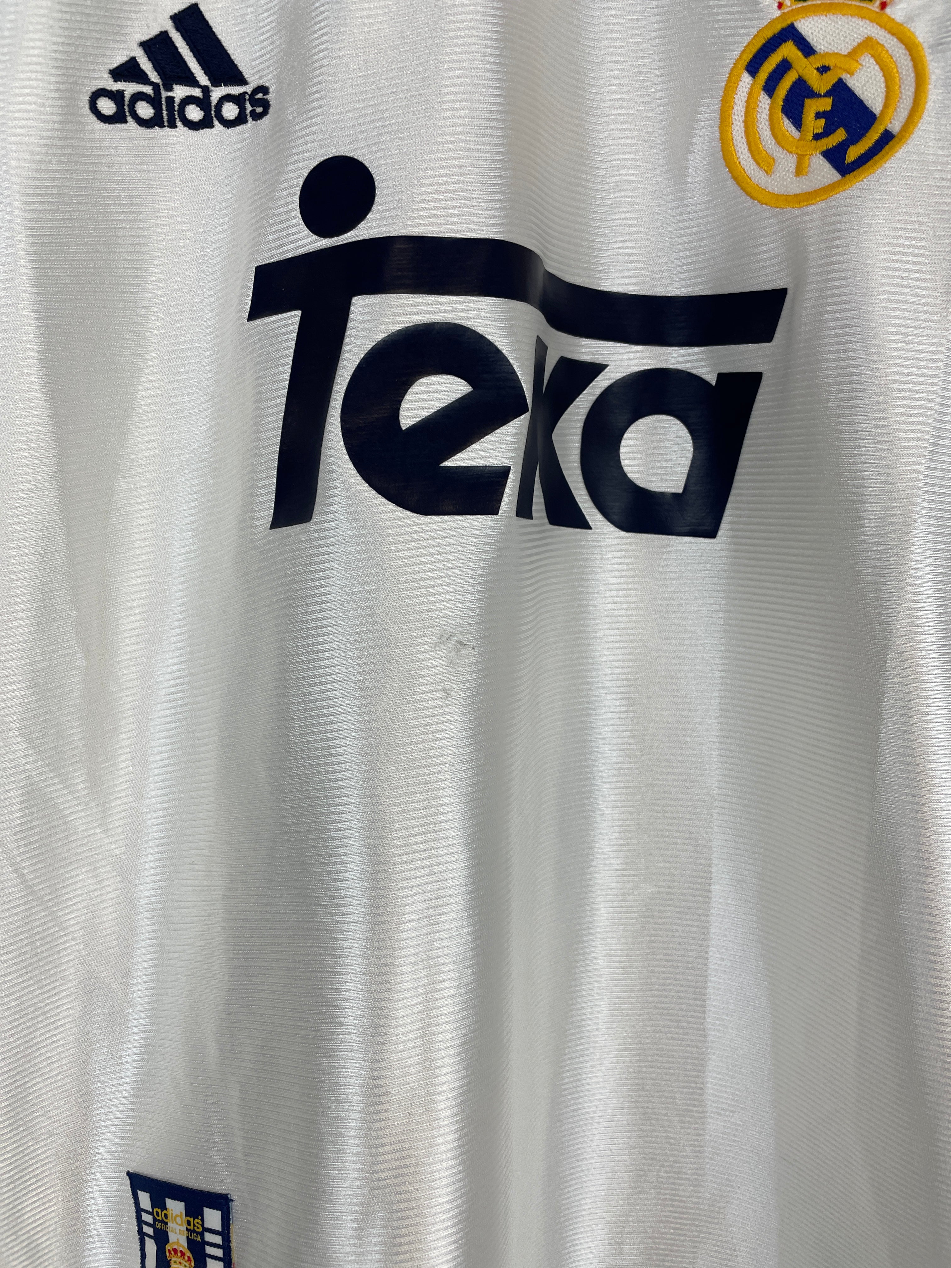 Shop 1998/00 REAL MADRID CARLOS #3 HOME SHIRT (S) ADIDAS, classic football shirts, vintage football shirts & retro soccer jerseys at Cult Kits