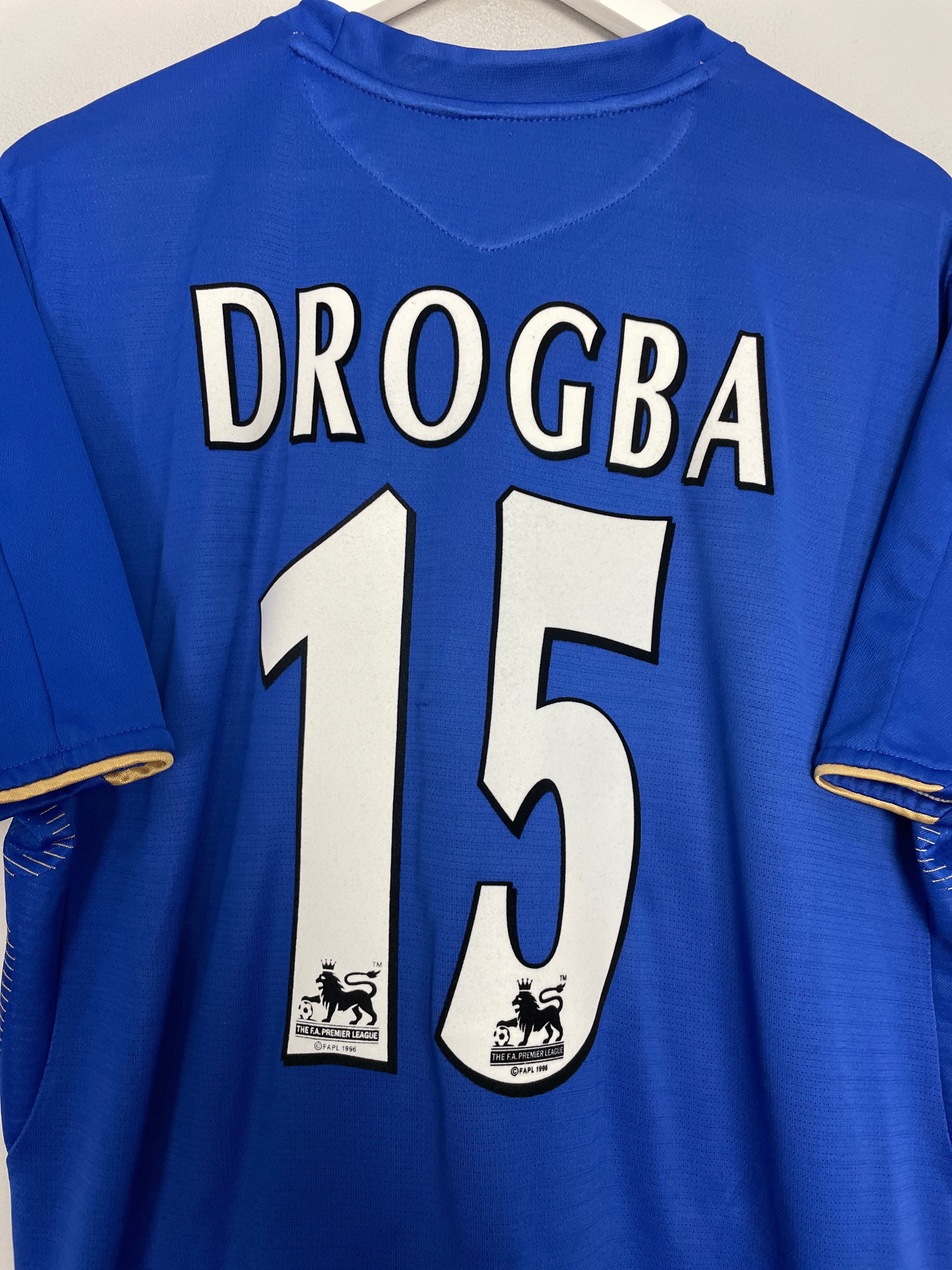 Shop 2005/06 CHELSEA DROGBA #15 *CENTENARY* HOME SHIRT (XL) UMBRO, classic football shirts, vintage football shirts & retro soccer jerseys at Cult Kits